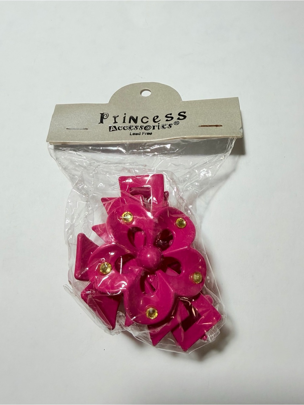 Princess Accessories Hot Pink Floral Hair Claw